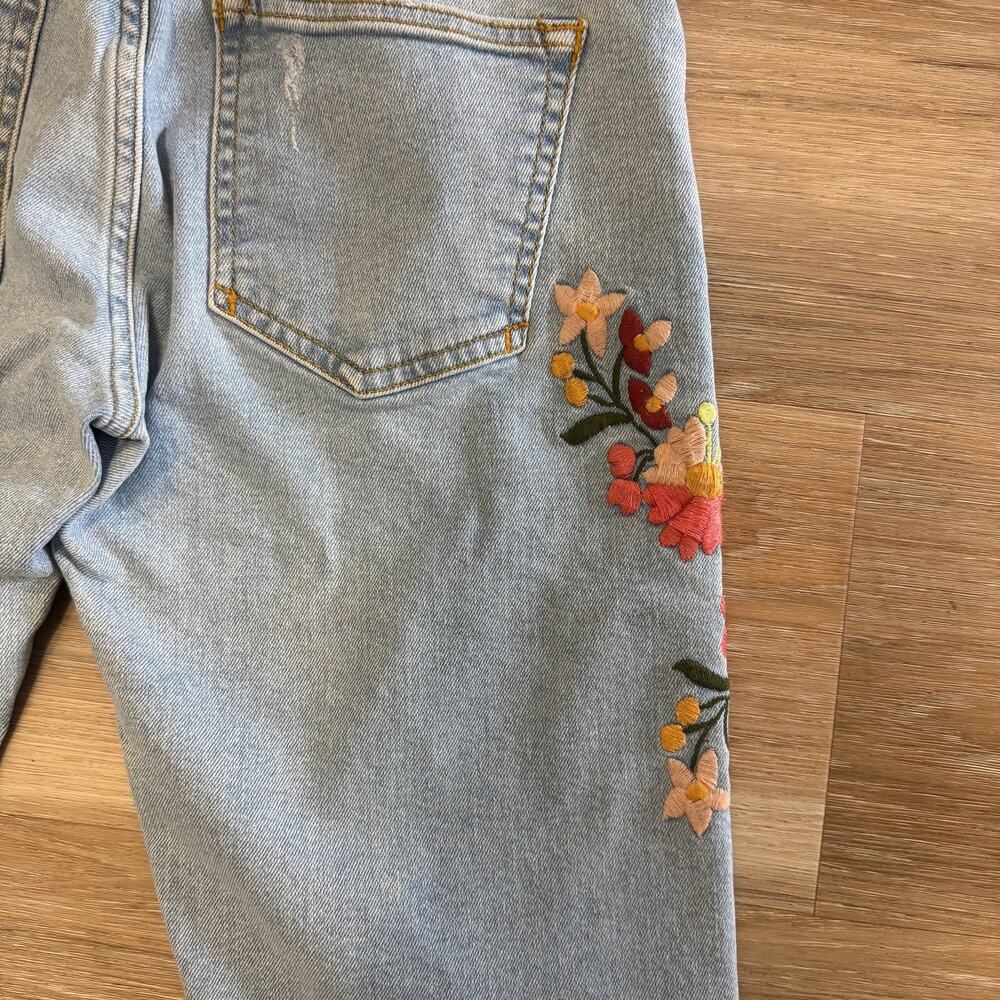 Pilcro & The Letterpress | Mid Rise Light Wash Embroidered Denim Size 26 - Picture 13 of 16